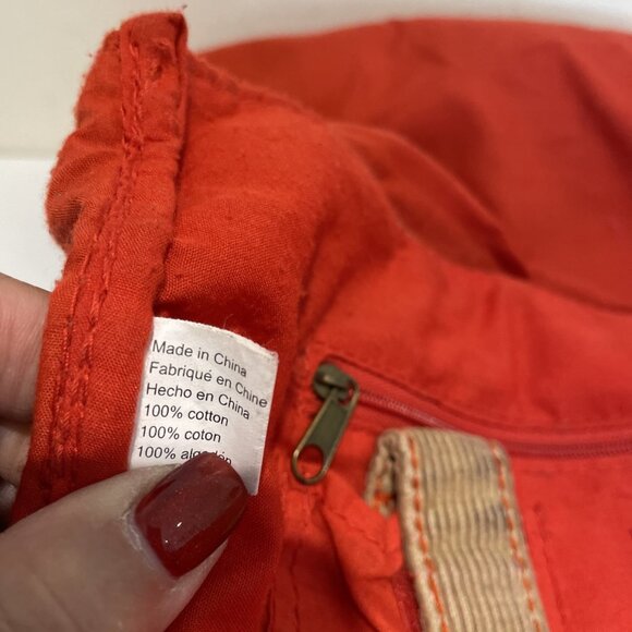 VTG Y2K American Eagle Corduroy Messenger Crossover Bag Beige Zip Pockets Boho - Picture 13 of 14